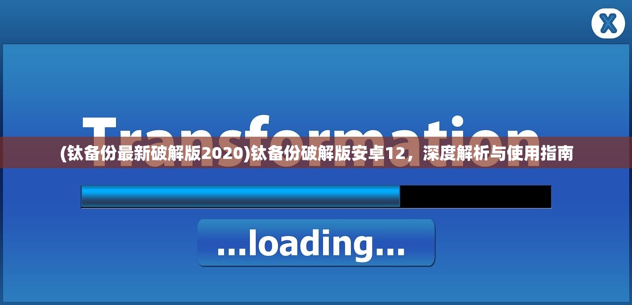 (钛备份最新破解版2020)钛备份破解版安卓12，深度解析与使用指南